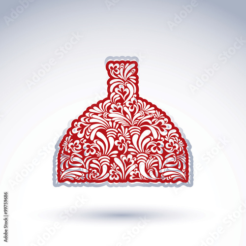 Flower-patterned decorative bottle, alcohol theme object 