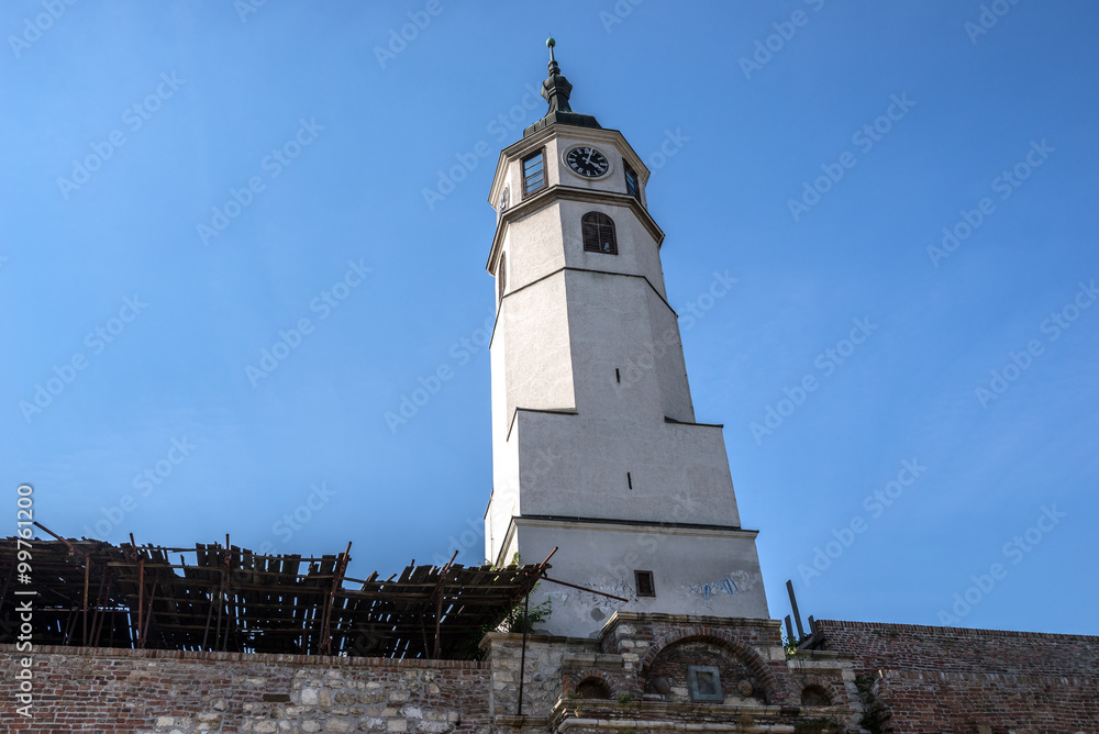 clock tower in Belgrade Fortress, Serbia