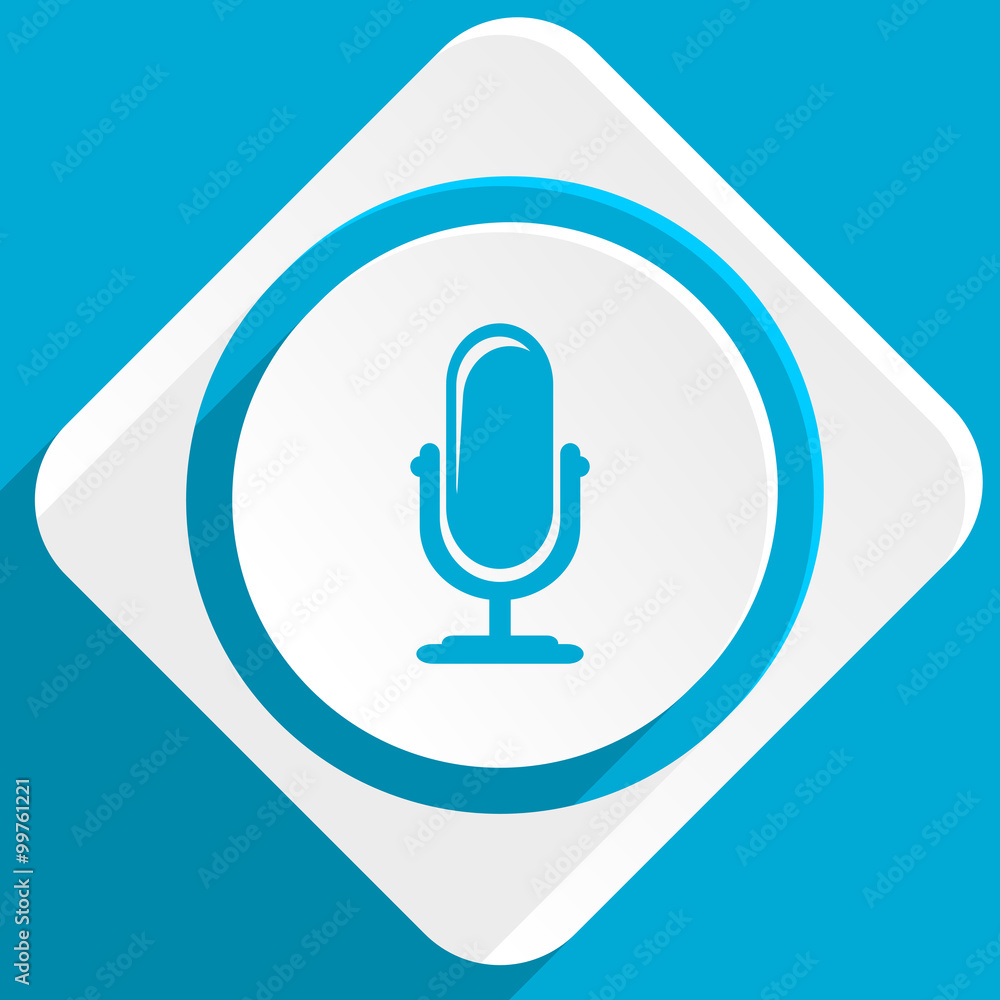 microphone blue flat design modern icon for web and mobile app microphone blue flat design modern icon for web and mobile app