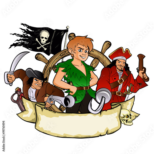 Wallpaper Mural Peter Pan and the pirates emblem Torontodigital.ca