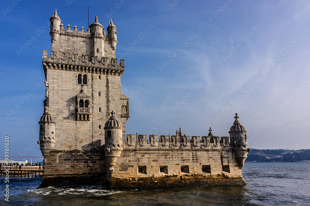 Belem Tower (Torre de Belem, 1519). Lisbon, Portugal. Belem Tower (Torre de Belem, 1519). Lisbon, Portugal.