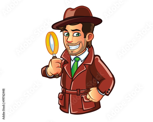 Detective with Magnifying Glass