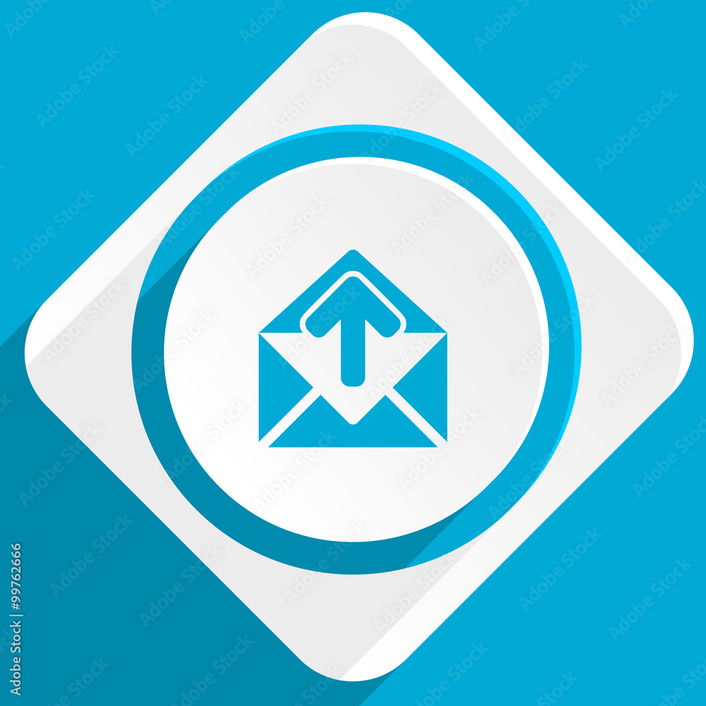email blue flat design modern icon for web and mobile app email blue flat design modern icon for web and mobile app