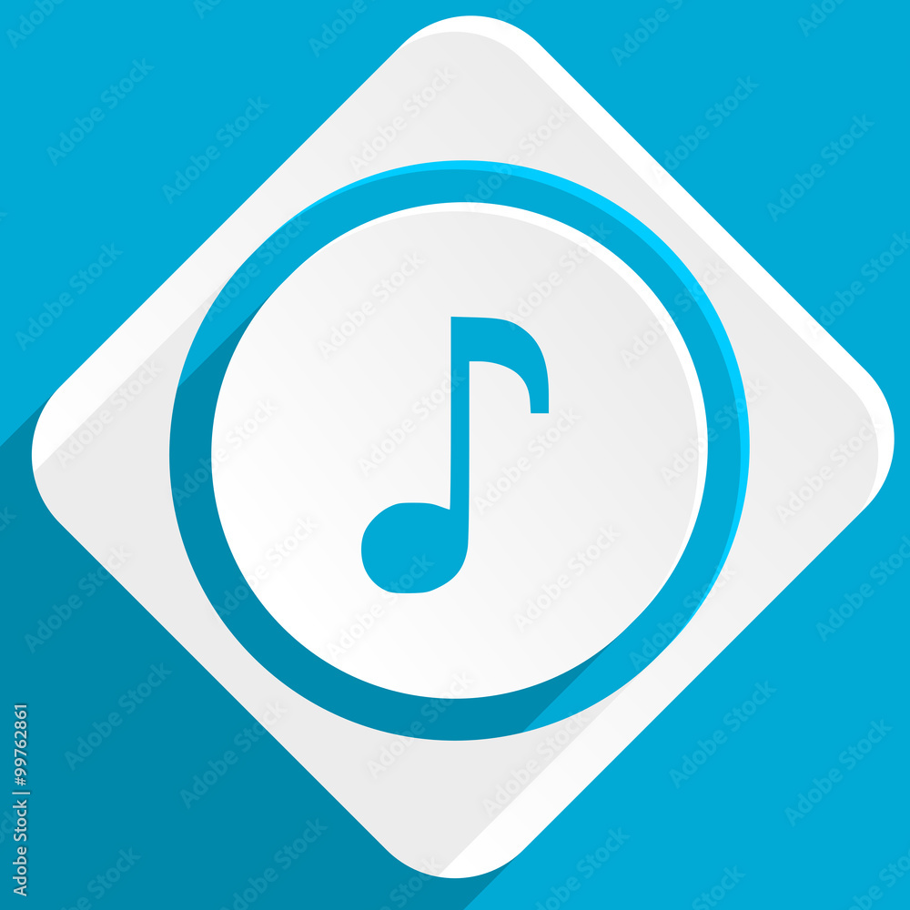 music blue flat design modern icon for web and mobile app music blue flat design modern icon for web and mobile app