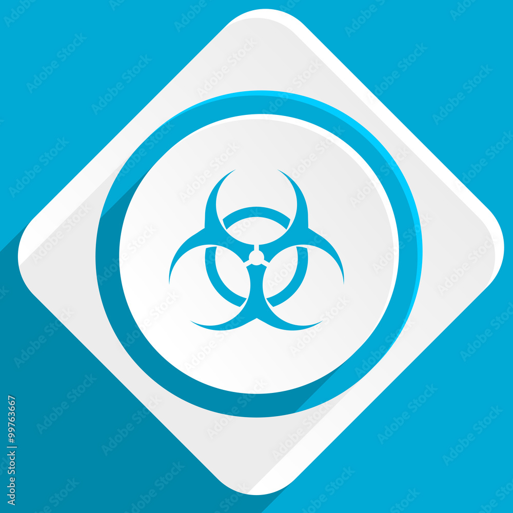 biohazard blue flat design modern icon for web and mobile app biohazard blue flat design modern icon for web and mobile app