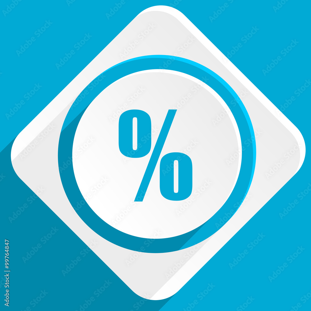 percent blue flat design modern icon for web and mobile app percent blue flat design modern icon for web and mobile app