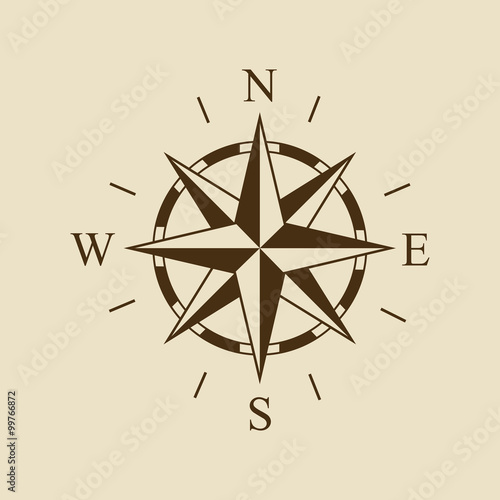 Vector image of the wind rose