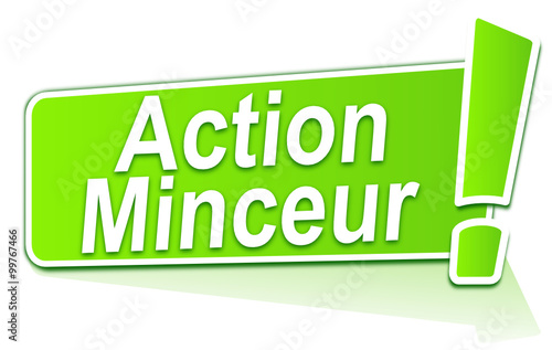 action minceur sur étiquette verte