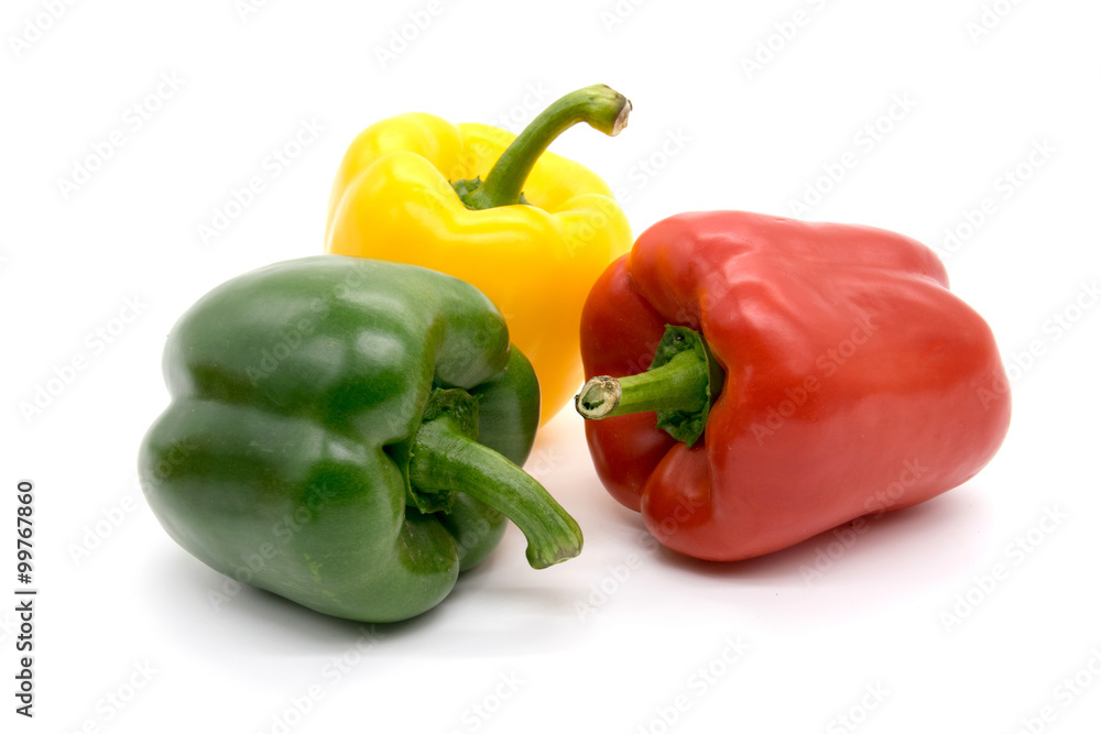 bell peppers isolated on white background bell peppers isolated on white background