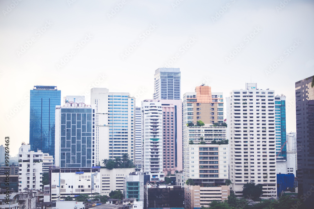 Cityscape view of bangkok , business building view