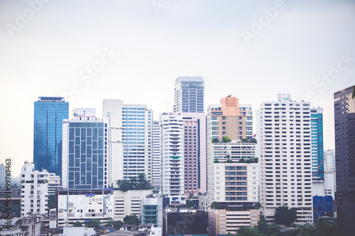 Cityscape view of bangkok   business building view