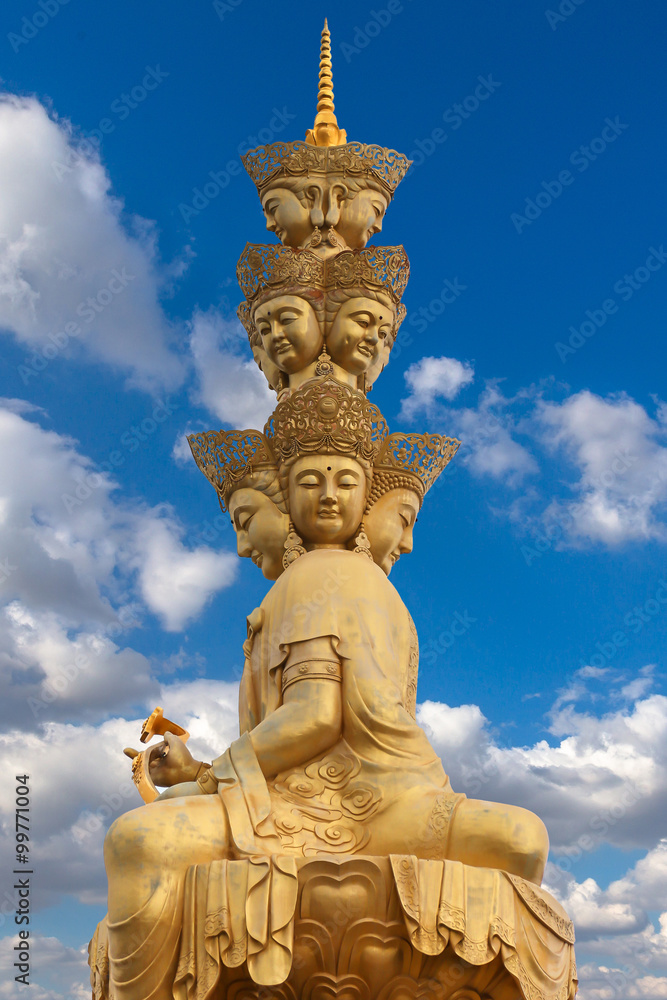 The golden buddha of Emeishan peak. Sichuan. China The golden buddha of Emeishan peak. Sichuan. China
