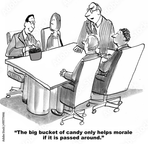 Big Bucket of Candy for Morale © cartoonresource