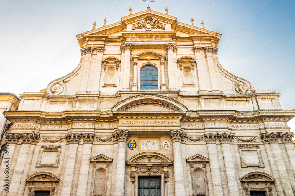 The Church of Saint Ignatius of Loyola in Rome