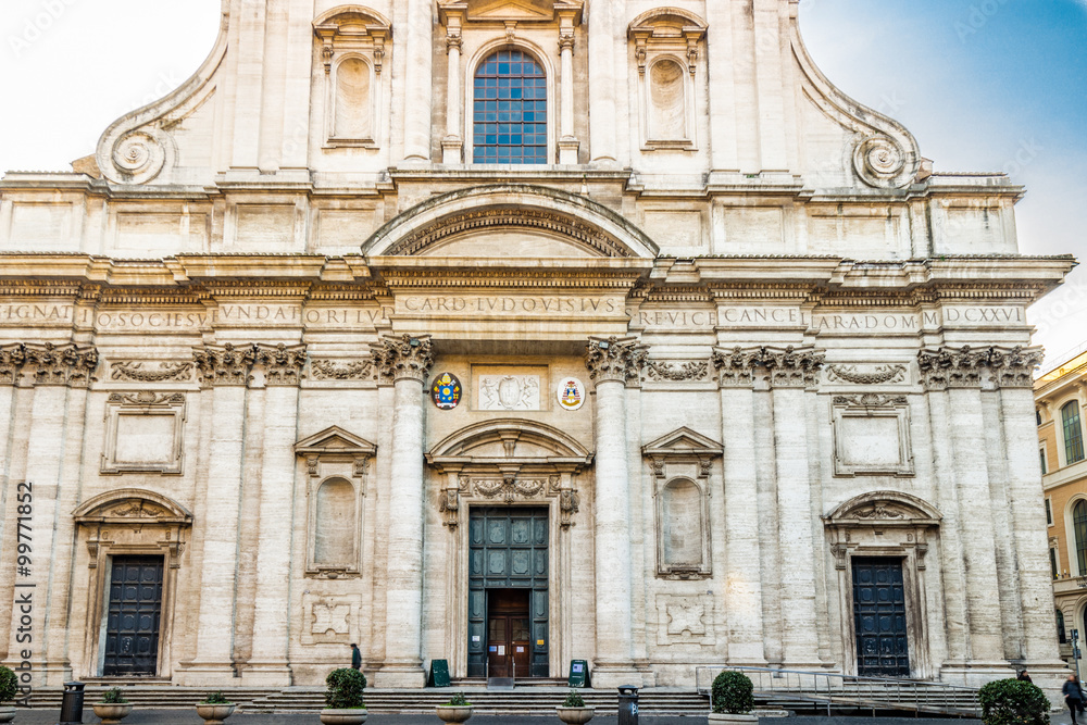 The Church of Saint Ignatius of Loyola in Rome