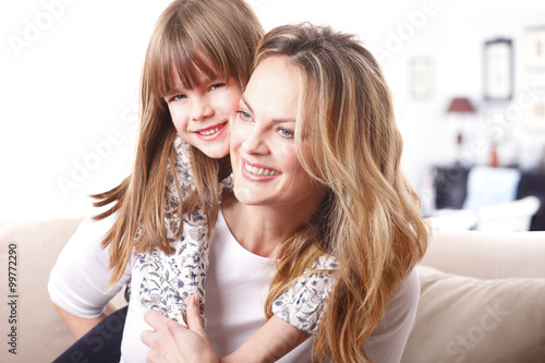 Lovely mother and daughter