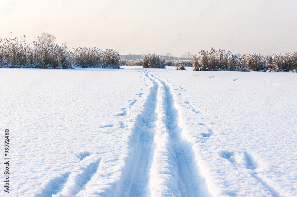 Ski tracks Ski tracks