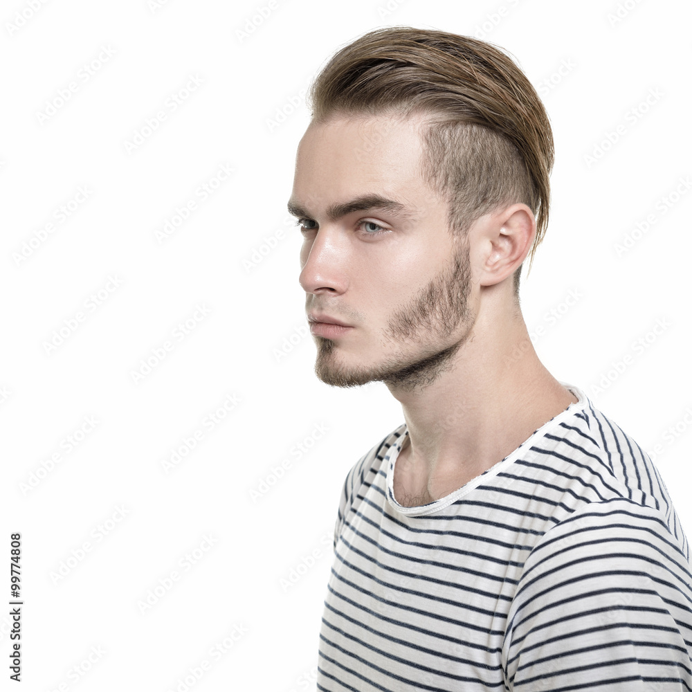 Fototapeta premium Portrait of young man, image toned.