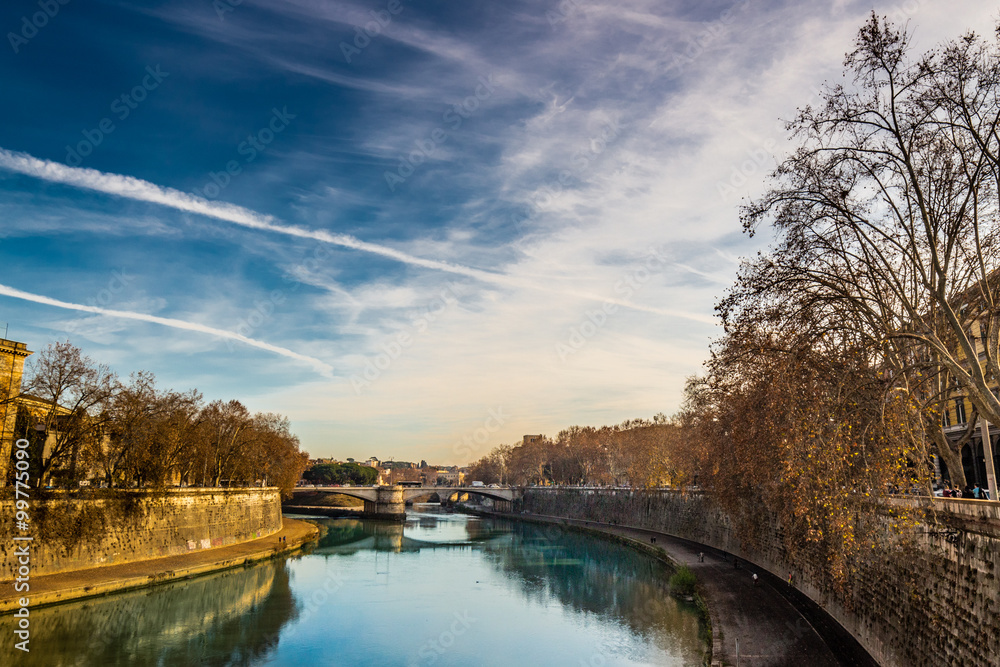 Fototapeta premium view of the river Tiber