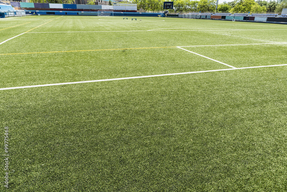 Obraz premium Empty football field