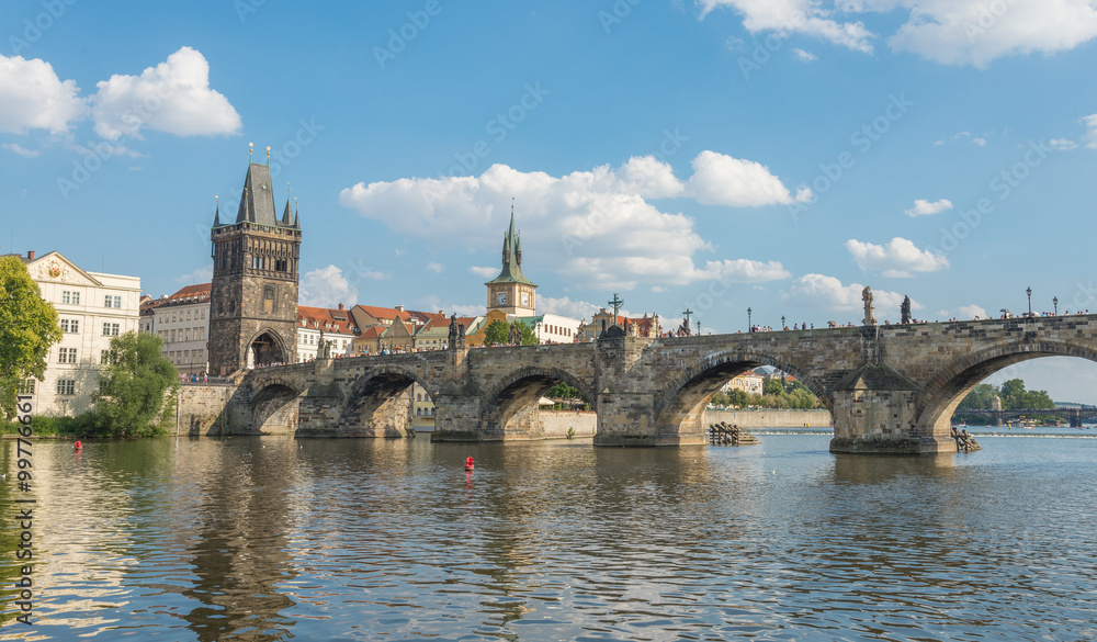 View of Charles Bridge - Prague - Czech Republic