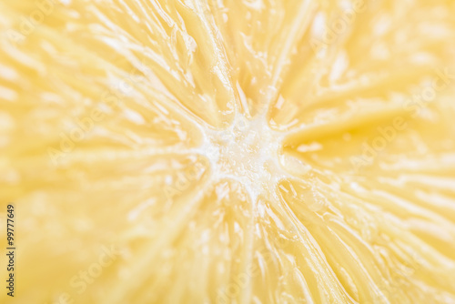 Fresh Yellow Lemon Slice Interior