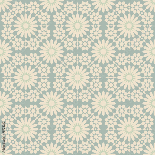 Elegant antique background image of geometry flower kaleidoscope pattern. 