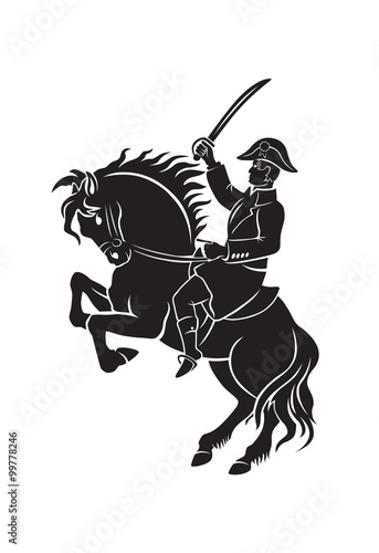 Canvas Print Napoleon on horseback