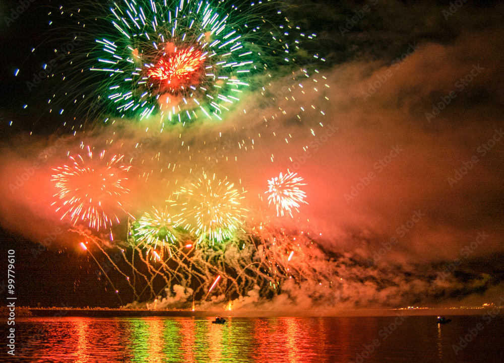Fototapeta premium symphony of fire fireworks cape-town