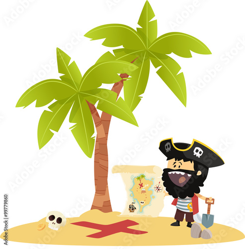 pirate à la recherche d’un trésor
