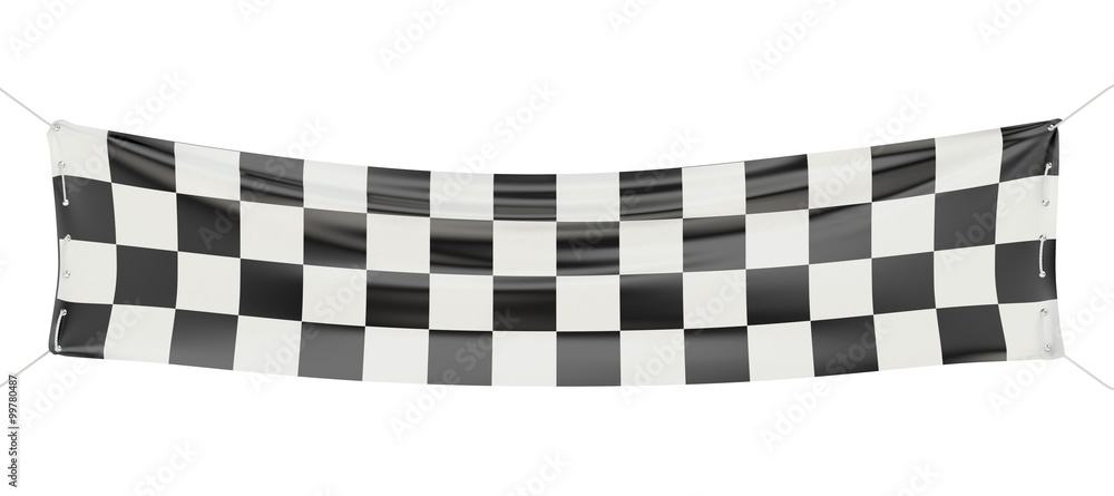 Checkered finish banner