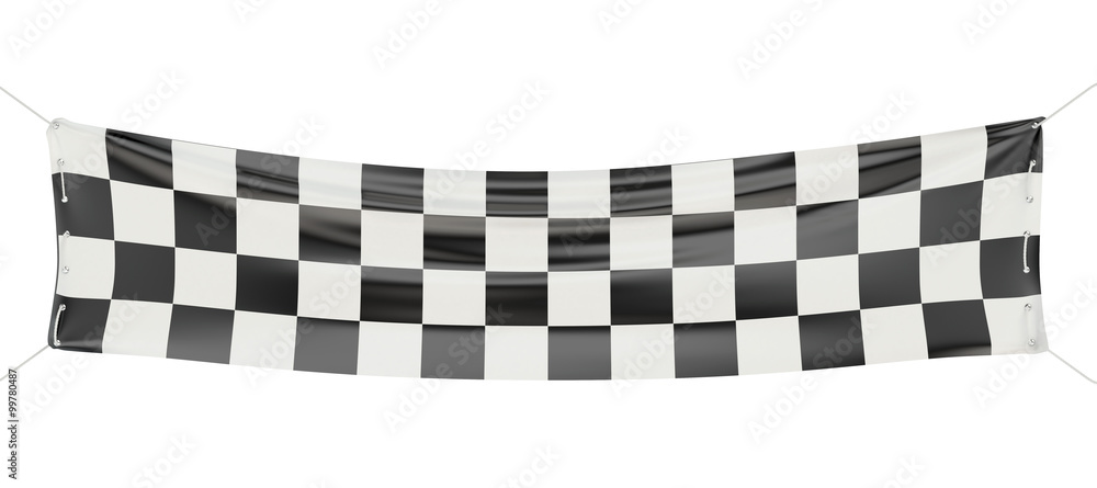 Checkered finish banner Checkered finish banner