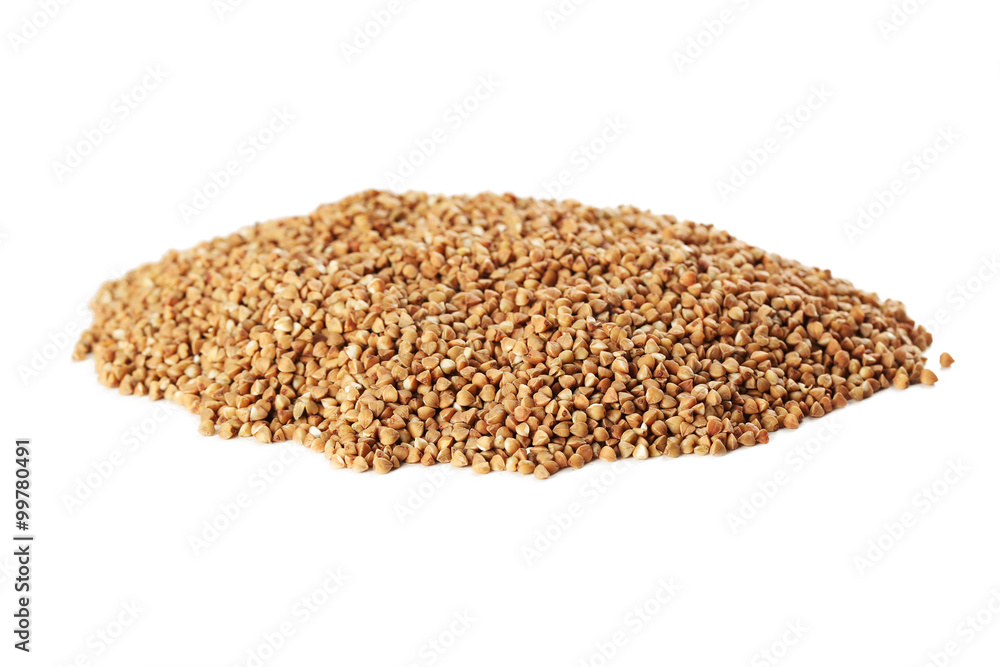 Buckwheat seeds isolated on a white Buckwheat seeds isolated on a white