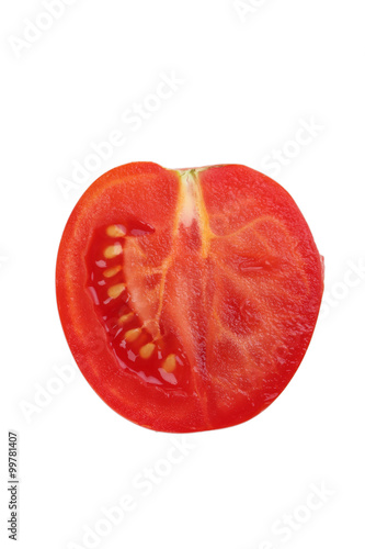 Fresh red tomatoes isolated on white