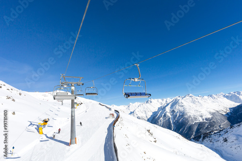 Chair lift and ski slope