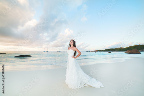 bride, beautiful young girl Seychelles