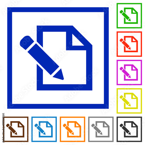 Edit framed flat icons