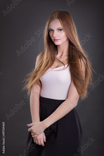 girl teenager in studio