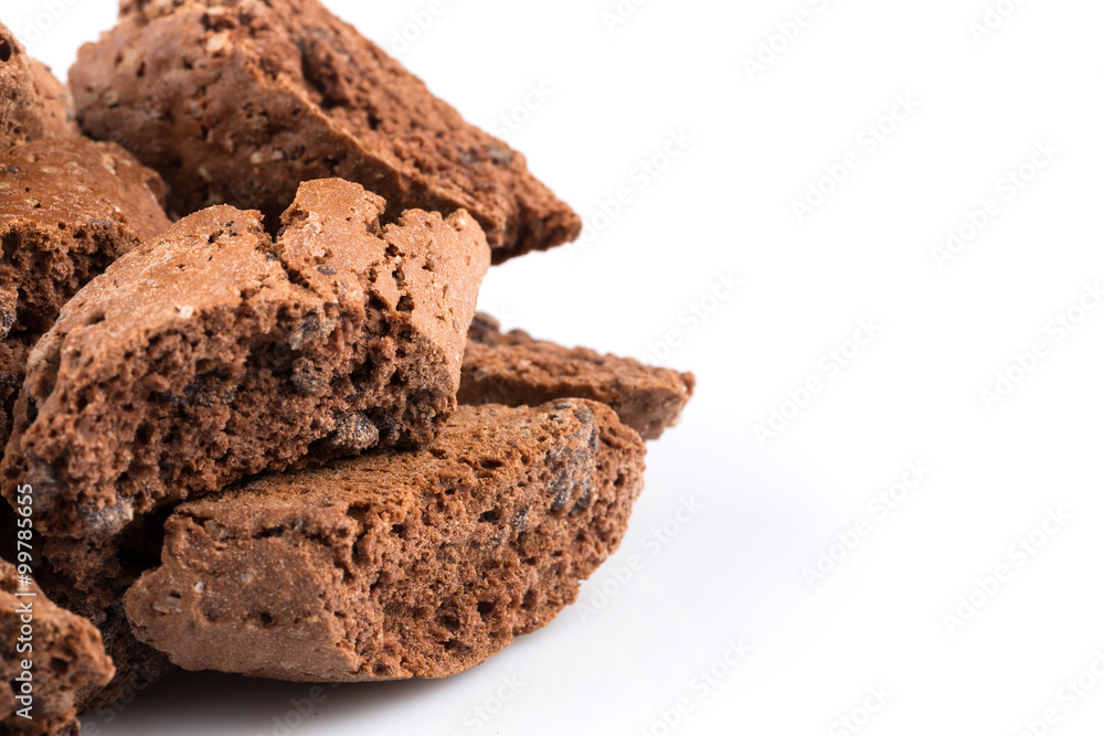 Cantucci with chocolate pieces Cantucci with chocolate pieces