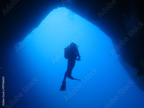 Diver silhouette