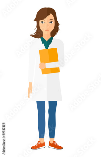 Doctor holding file.