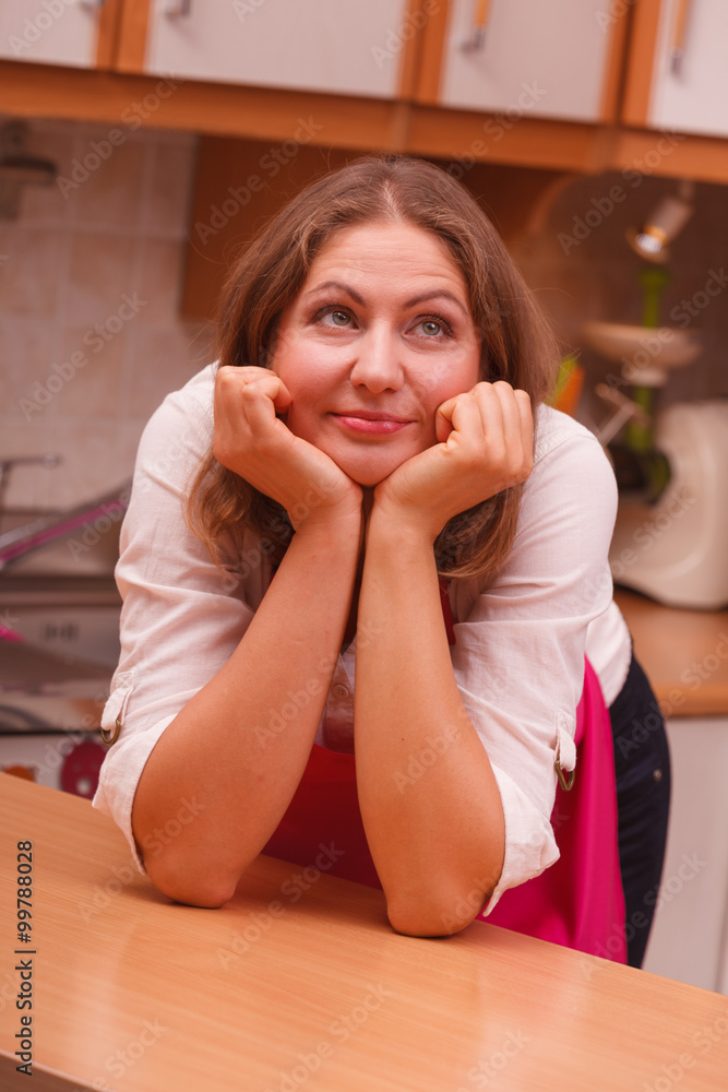 Dreaming housewife at home Dreaming housewife at home