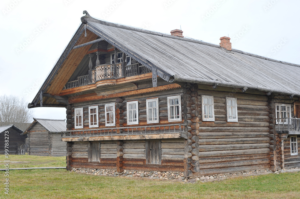 old wooden house in Russian village village of Semyonkovo, Volog old wooden house in Russian village village of Semyonkovo, Volog