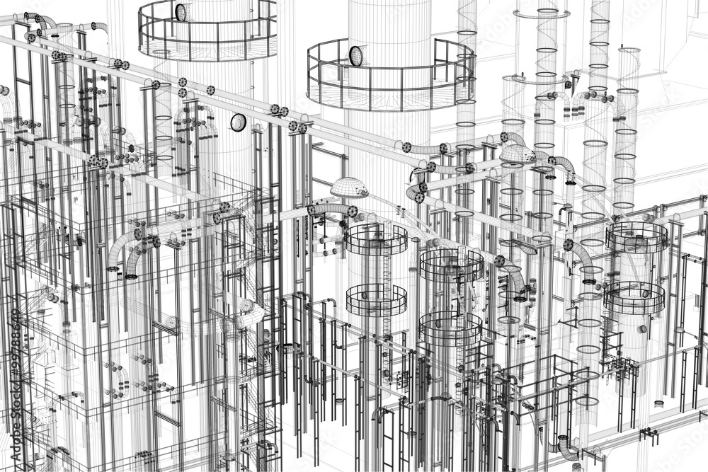 Obraz premium Abstract industrial, technology background. Engineering, factory