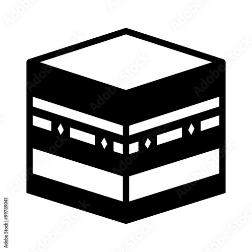 Kaaba Muazzama / Ka'aba cube flat icon for apps and websites