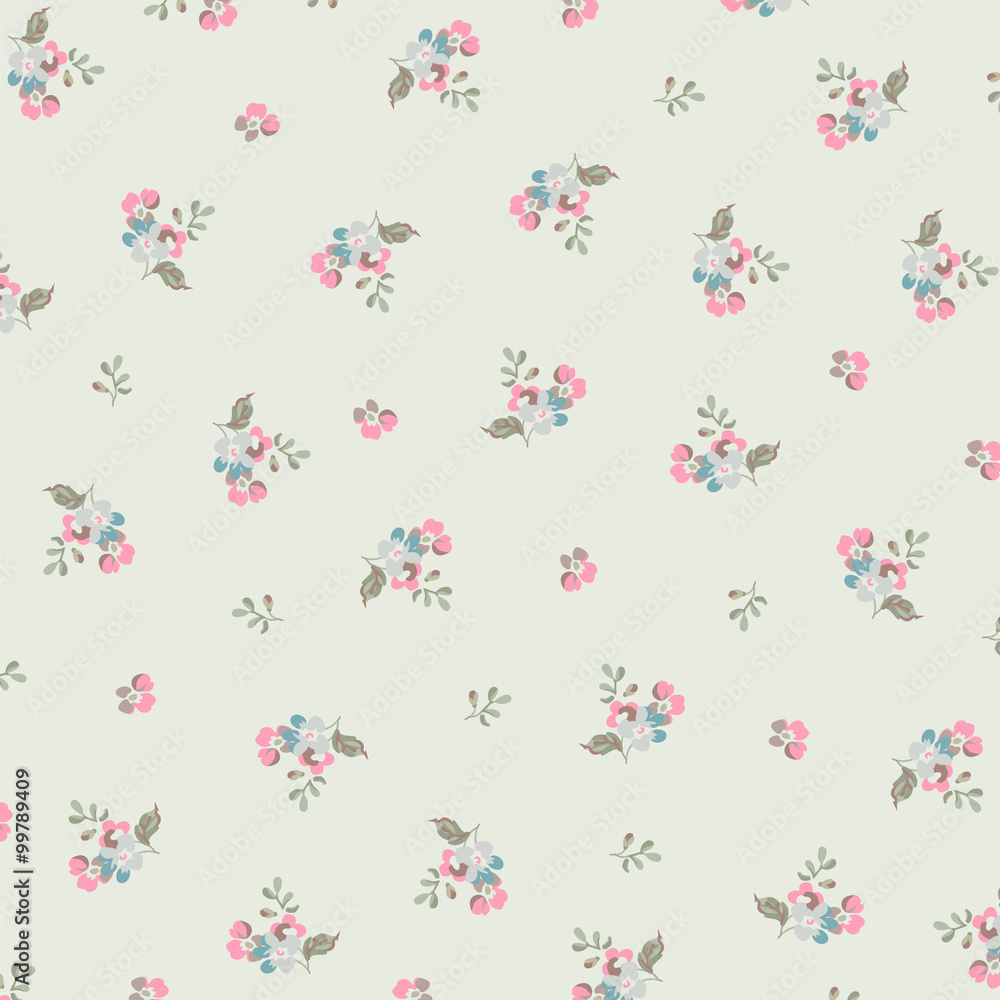 Beautiful floral pattern with small flowers