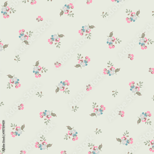 Beautiful floral pattern with small flowers