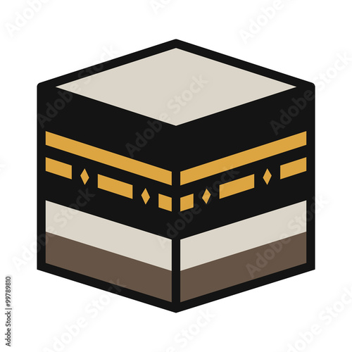 Kaaba Muazzama / Ka'aba cube flat icon for apps and websites