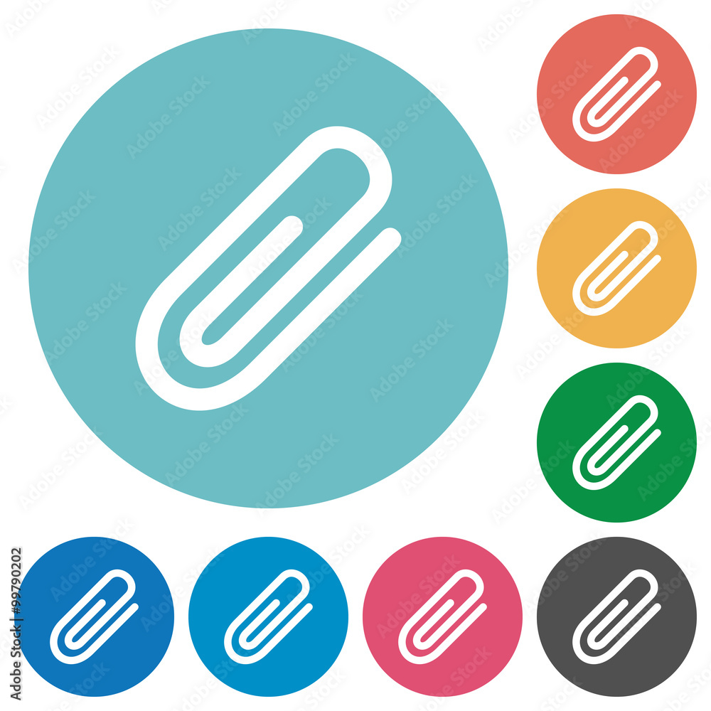 Flat attachment icons Flat attachment icons