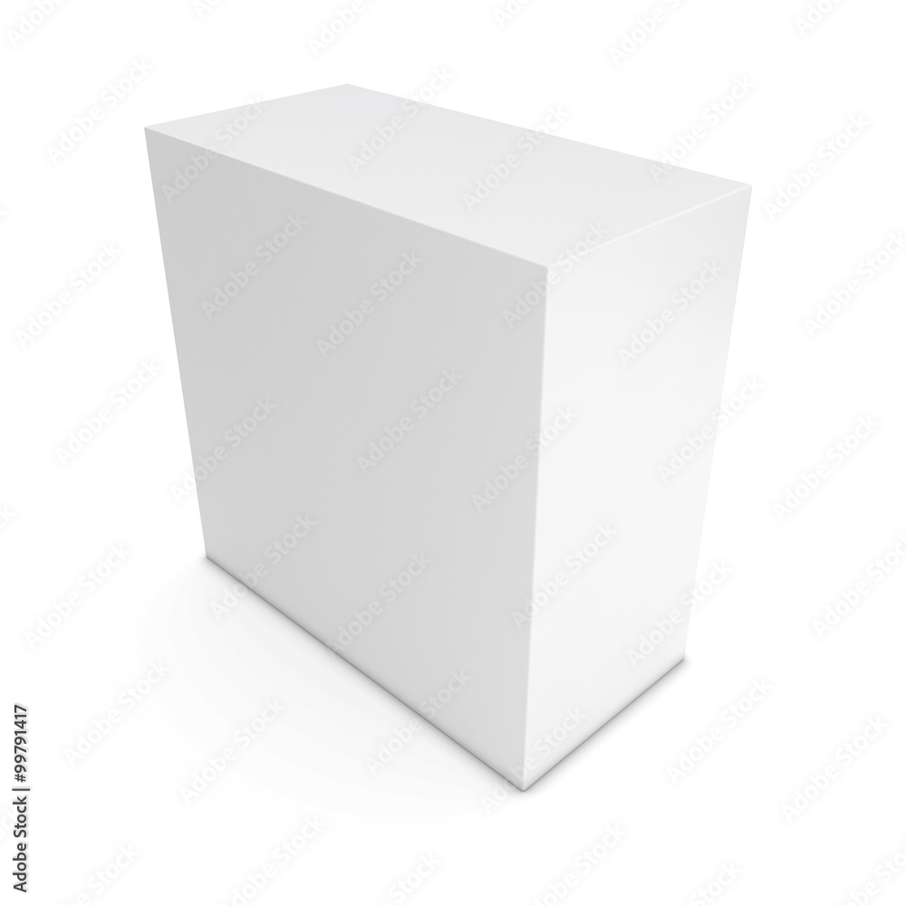 Blank White Cuboid Isolated on White Background Blank White Cuboid Isolated on White Background